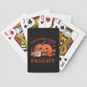 Pompoen Spice en alles schrikken Halloween Desi Pokerkaarten