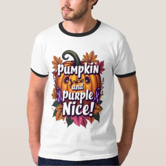 Pompoen Spice en Paarse Nice: Grappige Herfst Awar T-shirt