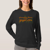 Pompoen Spice en Yoga Leven Sinaasappel en Groen T-shirt (Voorkant)