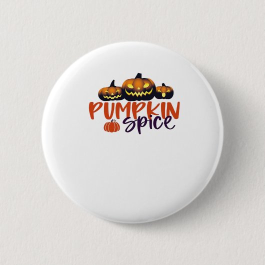 Pompoen Spice Essential Ronde Button 5,7 Cm (Voorkant)