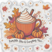 Pompoen Spice & Everything Leuke Gezellige Herfst  Sticker (Voorkant)