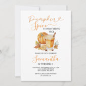 Pompoen Spice & Everything Leuke Herfst 1e verjaar Kaart (Voorkant)