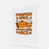 Pompoen Spice & Everything Nice – Gezellige Herfst Acryl Bord (Hoek)