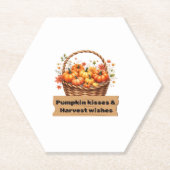 Pompoen Spice & Everything Nice – Gezellige Herfst Kartonnen Onderzetters (Voorkant)