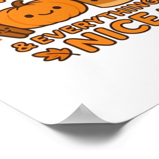 Pompoen Spice & Everything Nice – Gezellige Herfst Poster (Hoek)