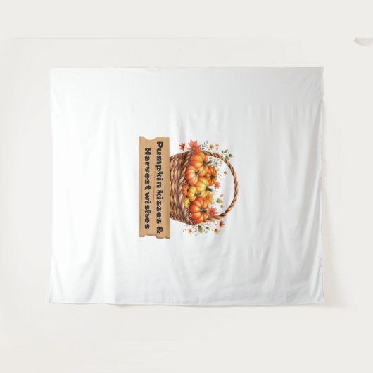 Pompoen Spice & Everything Nice – Gezellige Herfst Wandkleed (Voorkant (horizontaal))