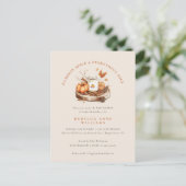 Pompoen Spice & Everything Nice – Herfst Baby show Briefkaart (Staand voorkant)