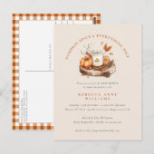 Pompoen Spice & Everything Nice – Herfst Baby show Briefkaart (Voorkant / Achterkant)
