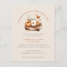 Pompoen Spice & Everything Nice – Herfst Baby show Briefkaart