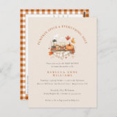 Pompoen Spice & Everything Nice – Herfst Baby show Briefkaart (Voorkant / Achterkant)