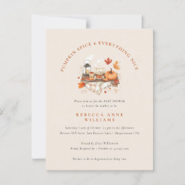 Pompoen Spice & Everything Nice – Herfst Baby show Briefkaart
