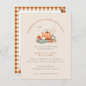 Pompoen Spice & Everything Nice – Herfst Baby show Briefkaart (Voorkant / Achterkant)