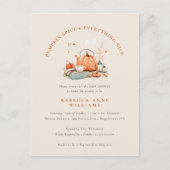 Pompoen Spice & Everything Nice – Herfst Baby show Briefkaart (Voorkant)