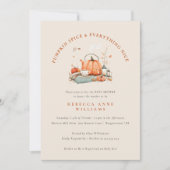 Pompoen Spice & Everything Nice – Herfst Baby show Kaart (Voorkant)