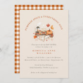 Pompoen Spice & Everything Nice – Herfst Baby show Kaart (Voorkant / Achterkant)