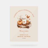 Pompoen Spice & Everything Nice – Herfst Foam Boar Acryl Bord (Voorkant)