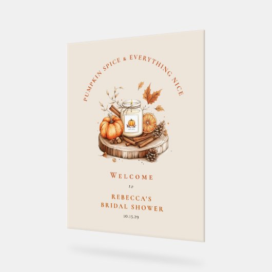 Pompoen Spice & Everything Nice – Herfst Foam Boar Acryl Bord (Hoek)