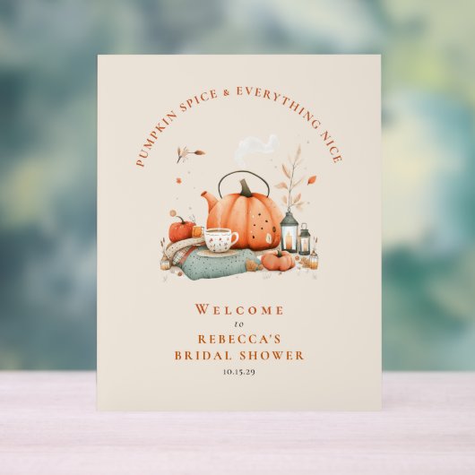 Pompoen Spice & Everything Nice – Herfst Foam Boar Acryl Bord (Neutraal)