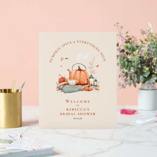 Pompoen Spice & Everything Nice – Herfst Foam Boar Acryl Bord (Huwelijk)