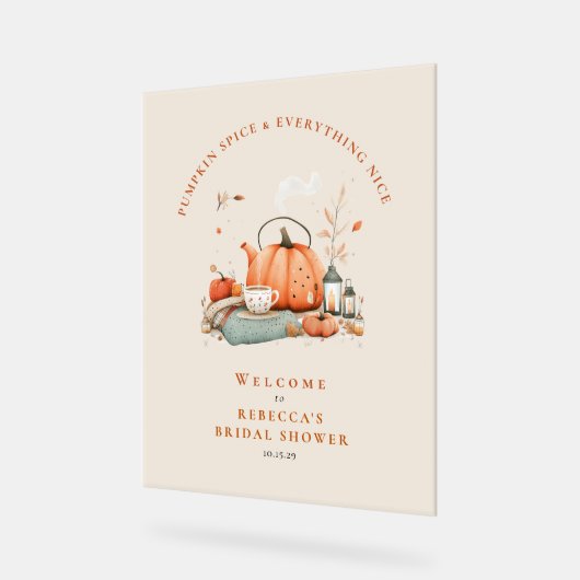 Pompoen Spice & Everything Nice – Herfst Foam Boar Acryl Bord (Hoek)