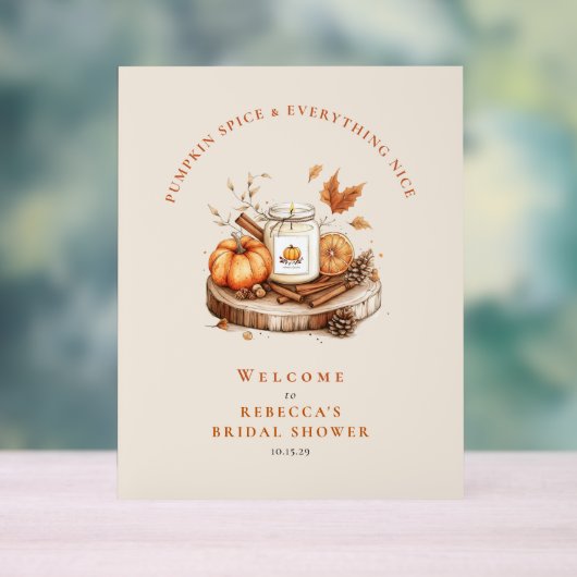 Pompoen Spice & Everything Nice – Herfst Foam Boar Acryl Bord (Neutraal)