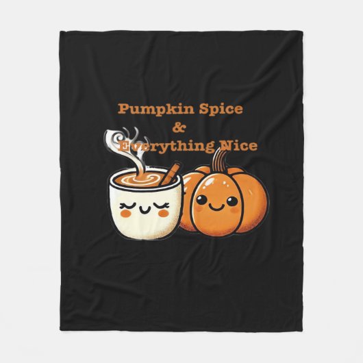 Pompoen Spice & Everything Nice - Herfst Herfst Fleece Deken (Voorkant)