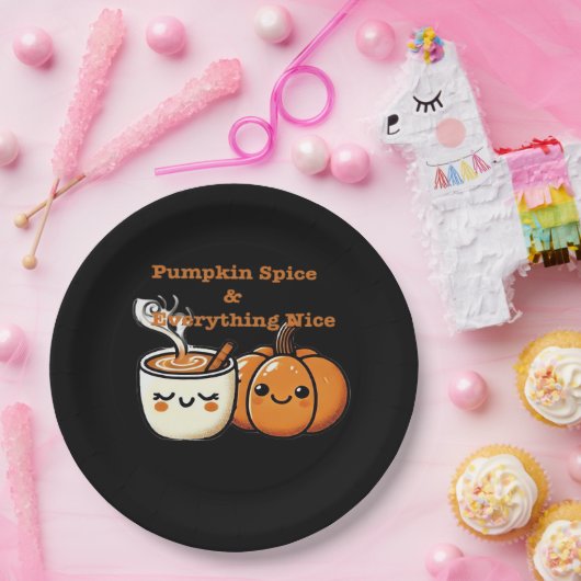 Pompoen Spice & Everything Nice - Herfst Herfst Papieren Bordje (Feest)