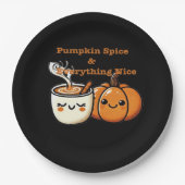 Pompoen Spice & Everything Nice - Herfst Herfst Papieren Bordje (Voorkant)
