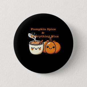 Pompoen Spice & Everything Nice - Herfst Herfst Ronde Button 5,7 Cm