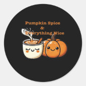 Pompoen Spice & Everything Nice - Herfst Herfst Ronde Sticker (Voorkant)