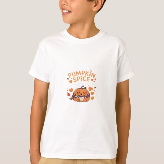Pompoen Spice & Everything Nice - Herfst Vibes Art T-shirt (Voorkant)