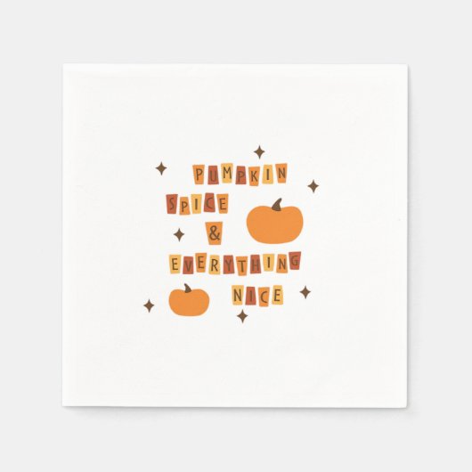 Pompoen Spice & Everything Nice - Quote Vibes Servet (Voorkant)