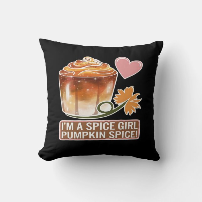 Pompoen Spice Girl Herfst Latte Sticker Kussen (Voorkant)