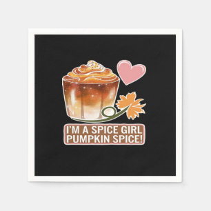Pompoen Spice Girl Herfst Latte Sticker Servet