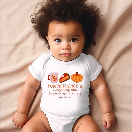 Pompoen Spice Grootouder Zwangerschap Aankondiging Romper