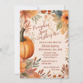 Pompoen Spice Herfst Baby shower Boho Sinaasappel  Kaart (Voorkant)