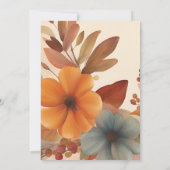 Pompoen Spice Herfst Baby shower Boho Sinaasappel  Kaart (Achterkant)