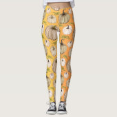 Pompoen Spice Herfst Herfst Oogst Thanksgiving Din Leggings (Voorkant)