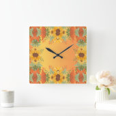 Pompoen Spice Herfst Herfst Oogst Thanksgiving Din Vierkante Klok (Huis)