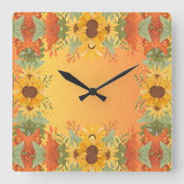 Pompoen Spice Herfst Herfst Oogst Thanksgiving Din Vierkante Klok