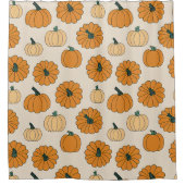 Pompoen Spice Herfst Herfst Oogst Thanksgiving Douchegordijn (Voorkant)