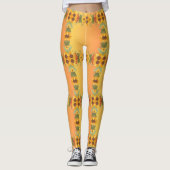 Pompoen Spice Herfst Herfst Oogst Thanksgiving Leggings (Voorkant)