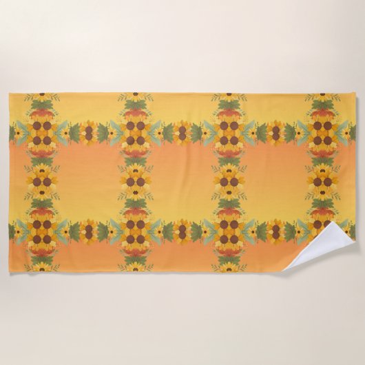 Pompoen Spice Herfst Herfst Oogst Thanksgiving Strandlaken (Voorkant)