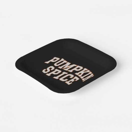 Pompoen Spice Herfst Shirt Thanksgiving Papieren Bordje (Gebogen)