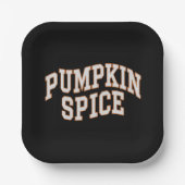 Pompoen Spice Herfst Shirt Thanksgiving Papieren Bordje (Voorkant)