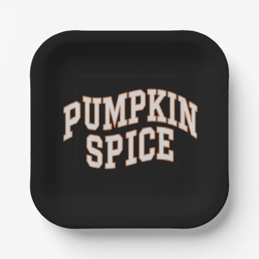 Pompoen Spice Herfst Shirt Thanksgiving Papieren Bordje (Voorkant)