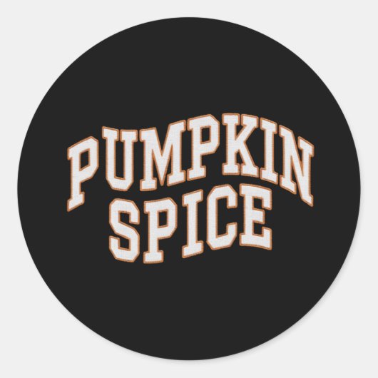 Pompoen Spice Herfst Shirt Thanksgiving Ronde Sticker (Voorkant)