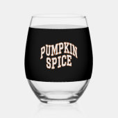 Pompoen Spice Herfst Shirt Thanksgiving Wijnglas Zonder Voet (Voorkant)