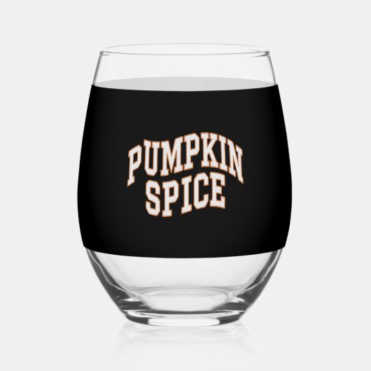 Pompoen Spice Herfst Shirt Thanksgiving Wijnglas Zonder Voet (Voorkant)