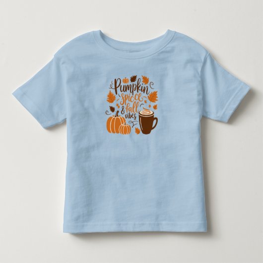 Pompoen Spice & Herfst Vibes Kinder Shirts (Voorkant)
